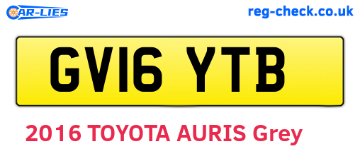 GV16YTB are the vehicle registration plates.