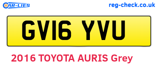 GV16YVU are the vehicle registration plates.