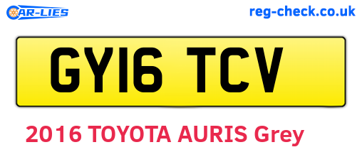 GY16TCV are the vehicle registration plates.