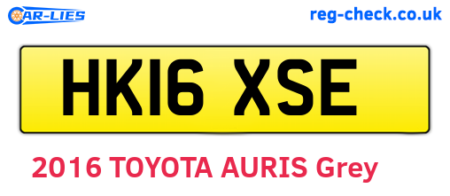 HK16XSE are the vehicle registration plates.
