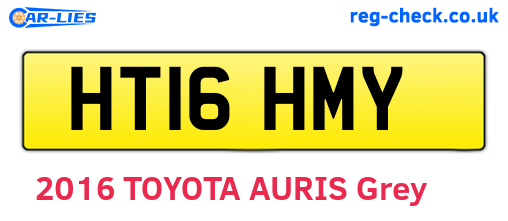 HT16HMY are the vehicle registration plates.