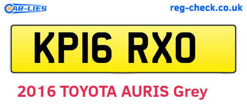 KP16RXO are the vehicle registration plates.