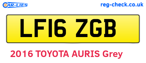 LF16ZGB are the vehicle registration plates.