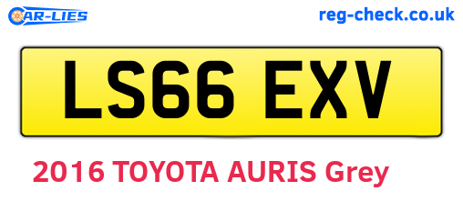 LS66EXV are the vehicle registration plates.