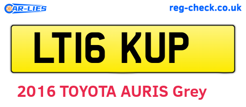 LT16KUP are the vehicle registration plates.