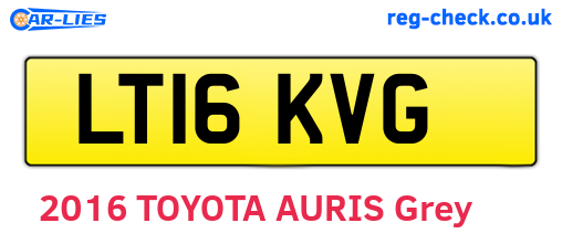 LT16KVG are the vehicle registration plates.