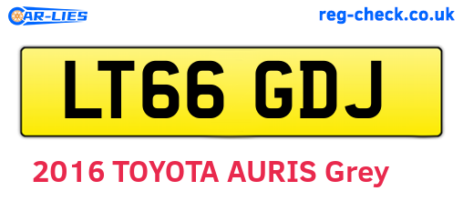 LT66GDJ are the vehicle registration plates.