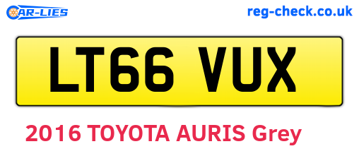 LT66VUX are the vehicle registration plates.