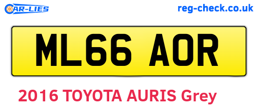 ML66AOR are the vehicle registration plates.