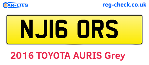 NJ16ORS are the vehicle registration plates.