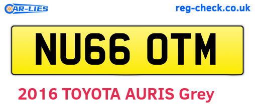 NU66OTM are the vehicle registration plates.
