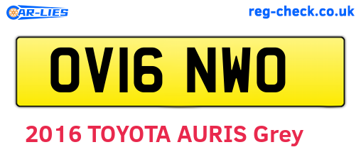 OV16NWO are the vehicle registration plates.