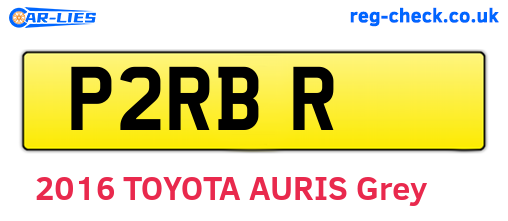 P2RBR are the vehicle registration plates.