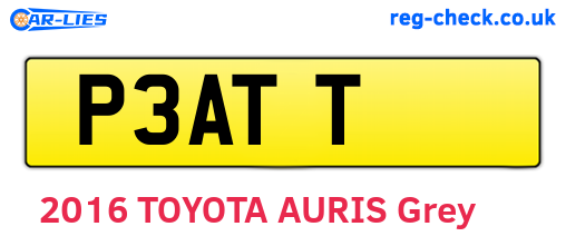 P3ATT are the vehicle registration plates.