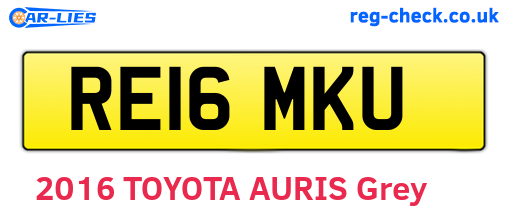 RE16MKU are the vehicle registration plates.