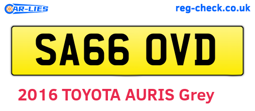 SA66OVD are the vehicle registration plates.
