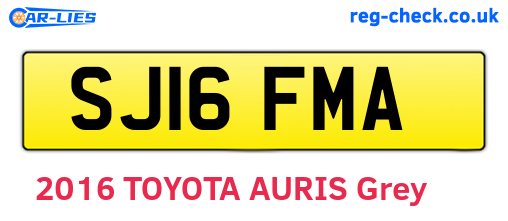 SJ16FMA are the vehicle registration plates.