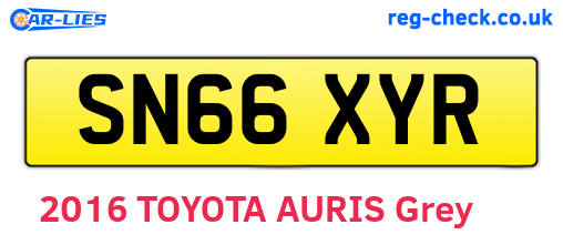 SN66XYR are the vehicle registration plates.