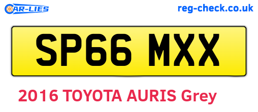SP66MXX are the vehicle registration plates.