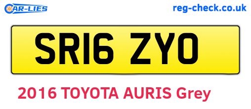 SR16ZYO are the vehicle registration plates.