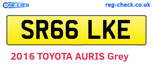 SR66LKE are the vehicle registration plates.