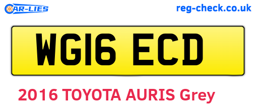 WG16ECD are the vehicle registration plates.