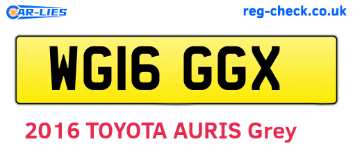 WG16GGX are the vehicle registration plates.