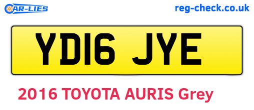 YD16JYE are the vehicle registration plates.