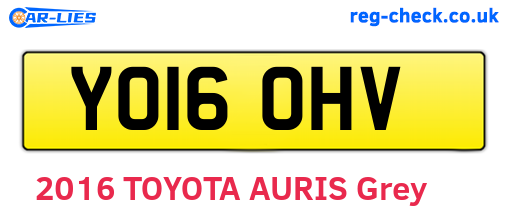 YO16OHV are the vehicle registration plates.