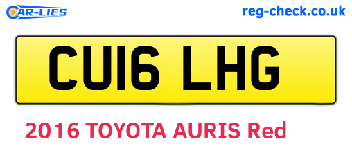CU16LHG are the vehicle registration plates.