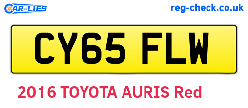 CY65FLW are the vehicle registration plates.