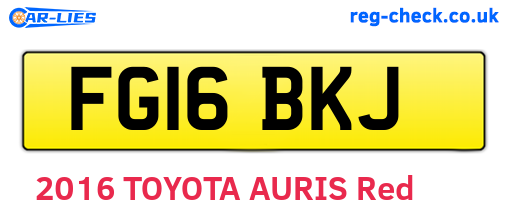 FG16BKJ are the vehicle registration plates.