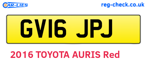 GV16JPJ are the vehicle registration plates.