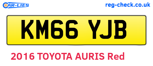 KM66YJB are the vehicle registration plates.