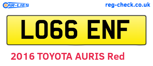 LO66ENF are the vehicle registration plates.