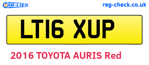 LT16XUP are the vehicle registration plates.