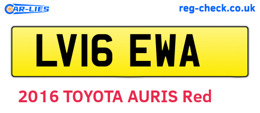 LV16EWA are the vehicle registration plates.