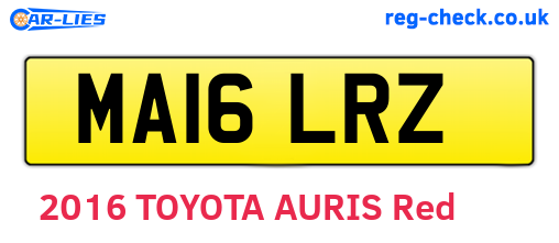 MA16LRZ are the vehicle registration plates.