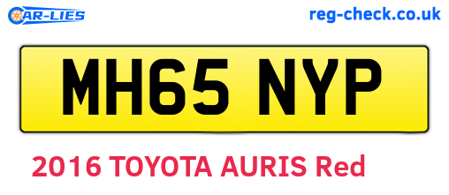 MH65NYP are the vehicle registration plates.