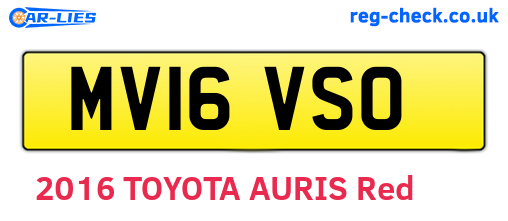 MV16VSO are the vehicle registration plates.