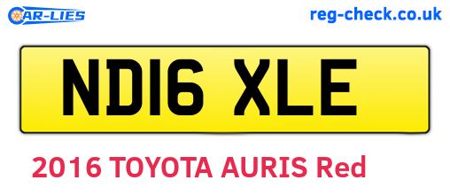 ND16XLE are the vehicle registration plates.