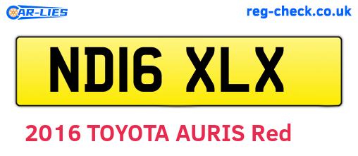 ND16XLX are the vehicle registration plates.