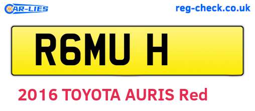 R6MUH are the vehicle registration plates.