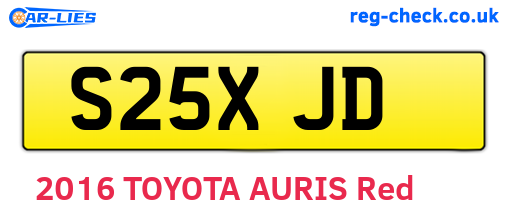 S25XJD are the vehicle registration plates.