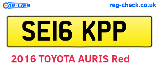 SE16KPP are the vehicle registration plates.