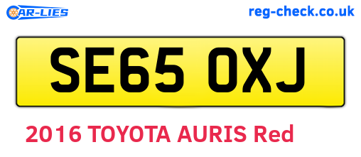 SE65OXJ are the vehicle registration plates.