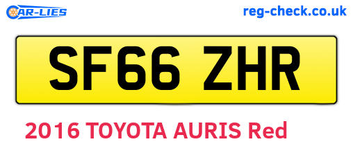 SF66ZHR are the vehicle registration plates.