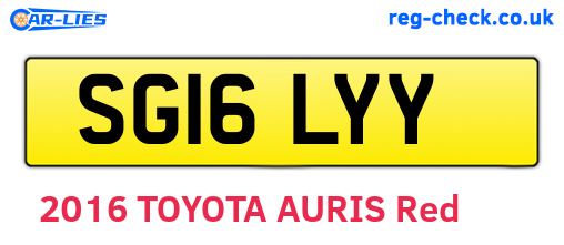 SG16LYY are the vehicle registration plates.