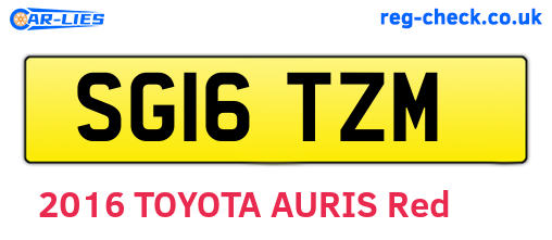SG16TZM are the vehicle registration plates.