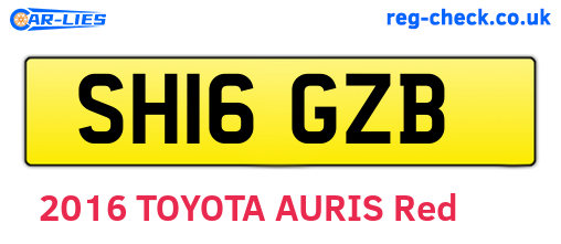 SH16GZB are the vehicle registration plates.